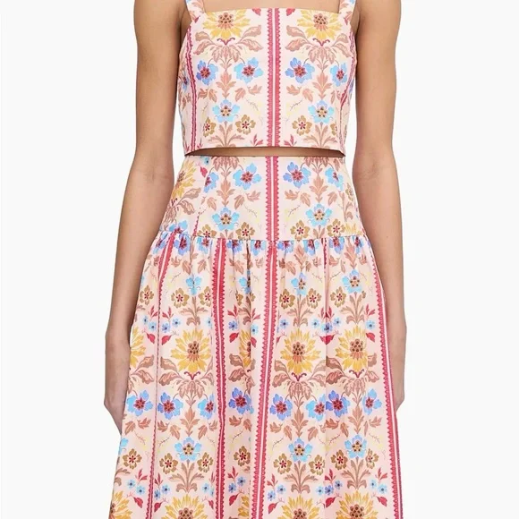 Hill House Floral Midi Skirt/Crop Top Set - Picture 3 of 3